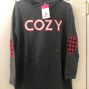 Marleylilly grey COZY hooded sweatshirt